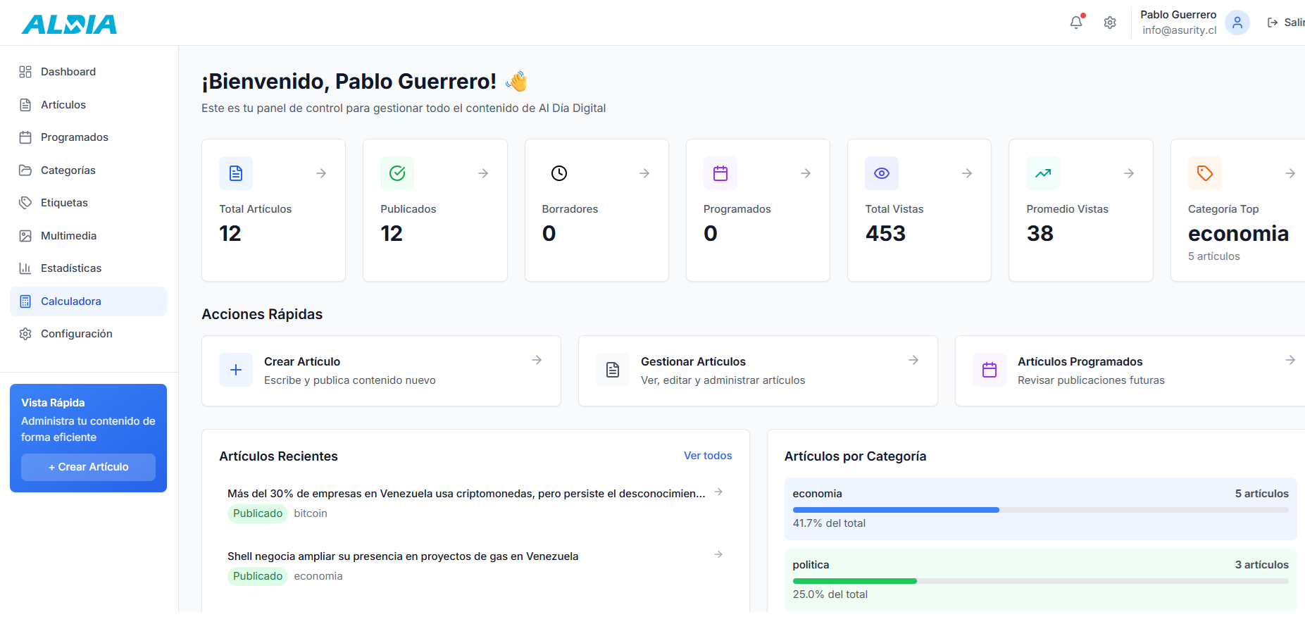 Módulo de Gestión de Noticias