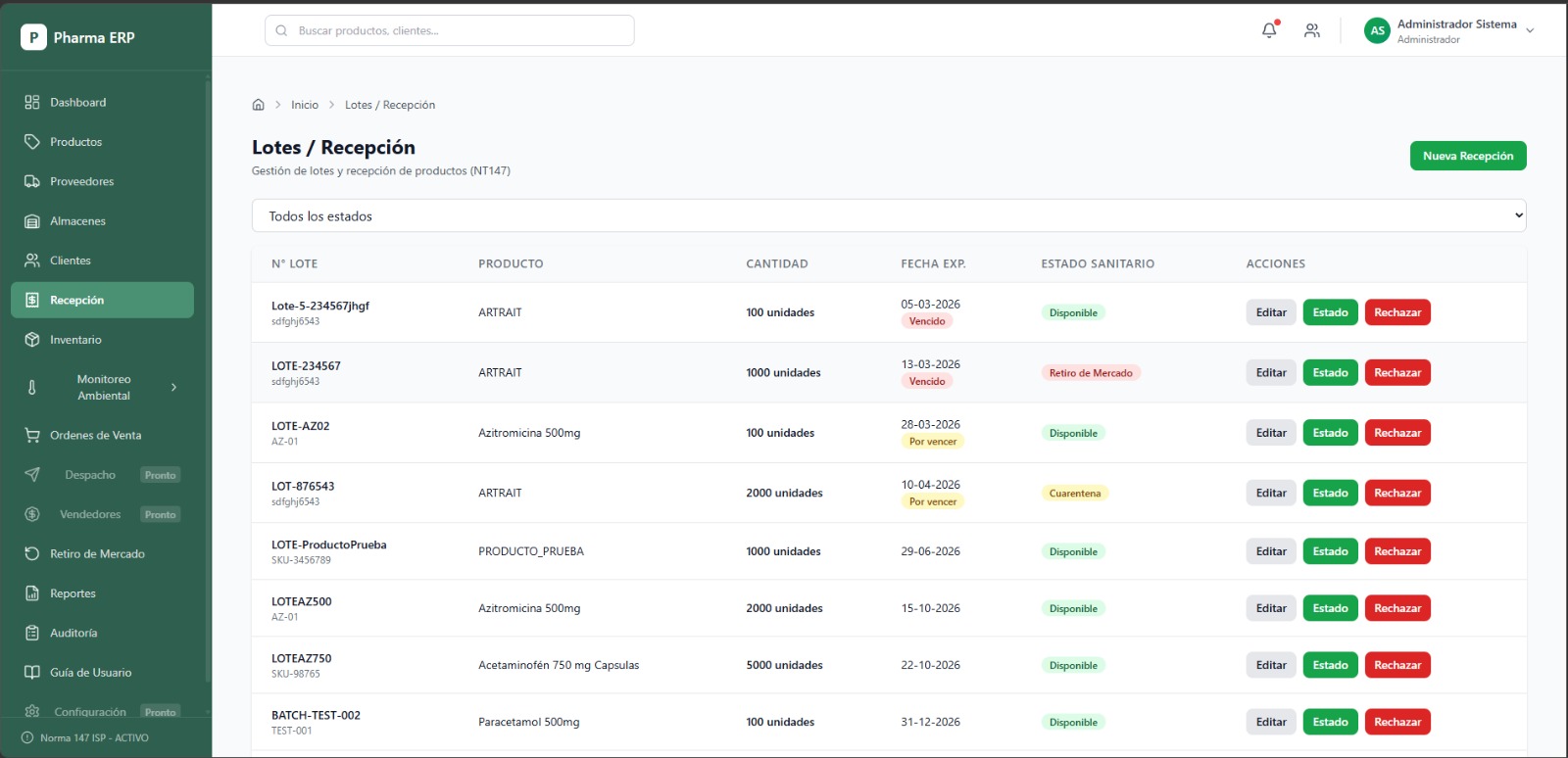 Módulo de Trazabilidad